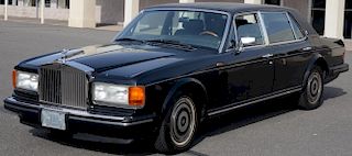 1989 Rolls Royce Silver Spur, black exterior and black leather interior, 112,736 miles.