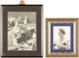 Two Photos of the Queen Mother, One Signed
