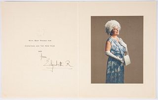 Elizabeth, The Queen Mother, Card Signed, 1965