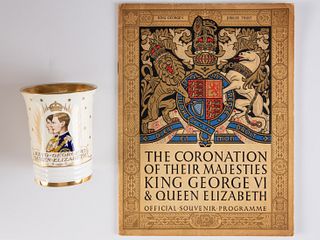 Coronation Program of George VI, 1937 and Cup