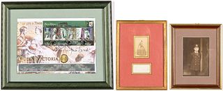 Queen Victoria & Albert, Signed Photo & Stamps