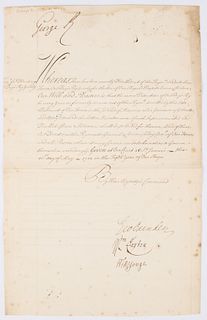 George II (1683-1760) Manuscript Doc. Signed, 1732