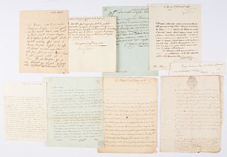 9 Miscellaneous French 18th Century Documents