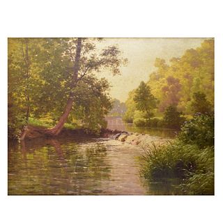 Rene Charles Edmond His (1877- 1960) O/C Landscape