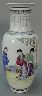 Republic period baluster porcelain vase with Guanyin figure.  height 14 inches  Provenance: Estate of R. Donald Bassette
