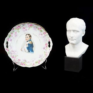 Napoleonic Tableware Cabinet Plate and Bust