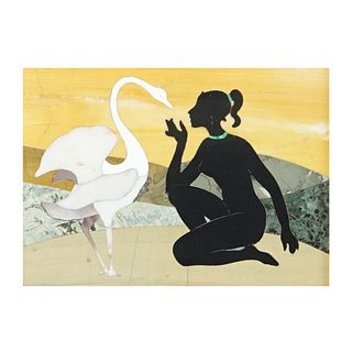 Pietra Dura Plaque Leda and the Swan