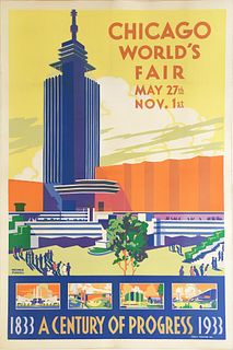 Weimer Pursell (VIntage Poster) - Chicago Worlds Fair (Hall of Science)