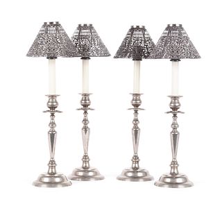 SET OF GORHAM STERLING SHADES WITH CANDLESTICKS