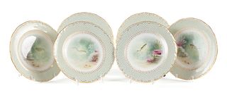 MINTONS & A.H. WRIGHT FOR D.B. BEDELL FISH PLATES