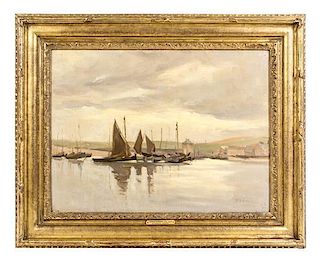 * Robert Buchan Nisbet, (British, 1857-1942), Harbor Scene