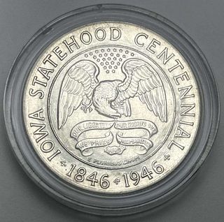 1946 U.S. Iowa Statehood Commemorative Silver Half Dollar MS64
