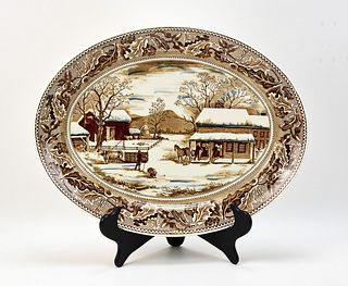 JOHNSON BROTHERS “HOME FOR THANKSGIVING” FROM HISTORIC AMERICA SERIES  PLATTER