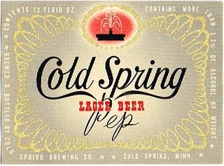 1950 Cold Spring Lager Beer 12oz Cold Spring Minnesota
