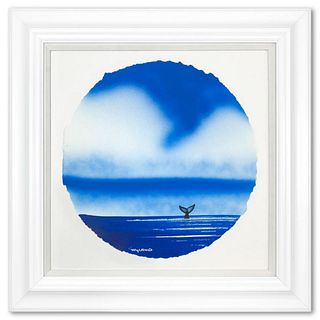 Wyland, "Fluke" Framed, Hand Signed Original Painting with Letter of Authenticity.