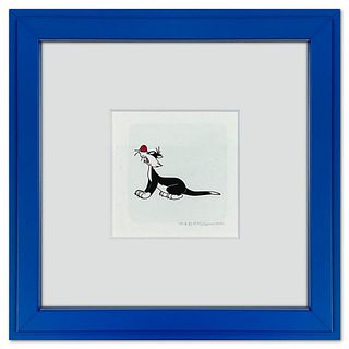 Sylvester Framed Limited Edition Etching with Hand Tinted Color from Warner Bros., Numbered with Letter of Authenticity