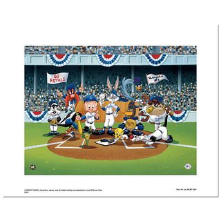 Line Up At The Plate (Royals) is a Limited Edition Giclee from Warner Brothers with Hologram Seal and Certificate of Authenticity.