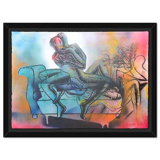 Mark Kostabi- Original Mixed Media on Paper "Eternity And Passion"