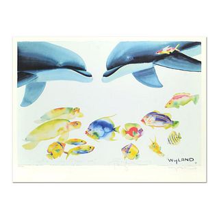 Wyland and Tracy Taylor, "Who Invited These Guys?" Limited Edition Lithograph, Numbered and Hand Signed by Wyland and Warren with Letter of Authentici