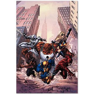 Marvel Comics "New Avengers #17" Numbered Limited Edition Giclee on Canvas by Mike Deodato Jr. with COA.