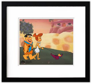 HANNA-BARBERA- Sericel "The Flintstones Walking Dino"