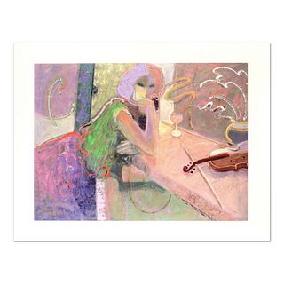 Sabzi, "Silent Song" Limited Edition Hand Embellished, Numbered and Hand Signed with Certificate.