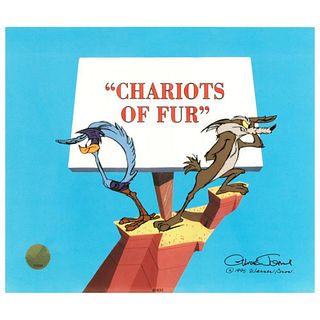 Chariots of Fur Limited Edition Animation Cel by Chuck Jones (1912-2002). With Hand Painted Color, Numbered and Hand Signed with Certificate of Authen