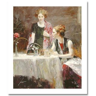 Pino (1939-2010) "After Dinner" Limited Edition Giclee. Numbered and Hand Signed; Certificate of Authenticity.