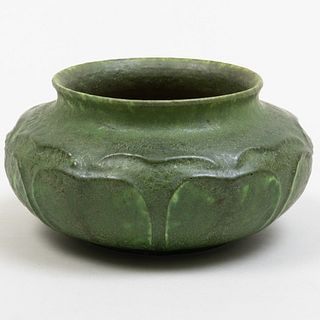 Grueby Faience Company Green Glazed Pottery Bowl