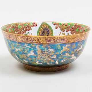 Wedgwood Fairyland Lustre 'Hares, Dogs and Birds' Bowl 
