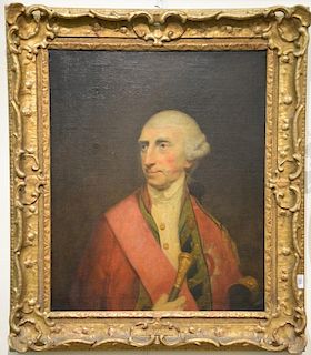 Circle of Robert Edge Pine (1730-1788) 
oil on canvas 
Portrait of a Gentleman, half-length 
marked on plaque: Goya 
in perio