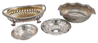 Four Sterling Bowls and Dishes