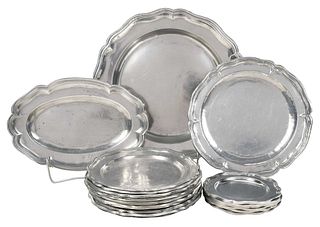 Group of 21 Pewter Dishes