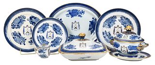 58 Piece Chinese Export Armorial Porcelain Service, Brodie