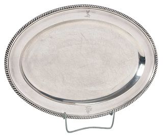 George III English Silver Oval Platter