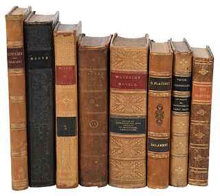 28 Volumes Assorted Leatherbound Literature Books