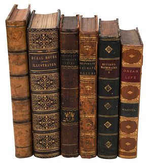 17 Leatherbound Volumes, Nature and Science