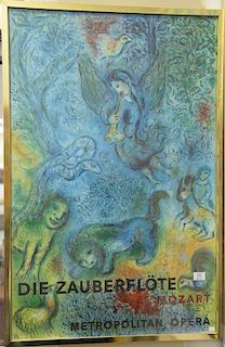 Marc Chagall (1887-1985) 
print poster 
Die Zauberflote Mozart Metropolitan Opera 
marked lower left: D'Apres Marc Chagall by
