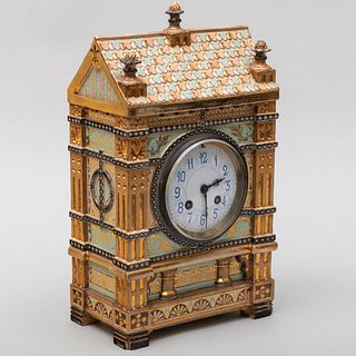 William Burges for Royal Doulton Stoneware Clock