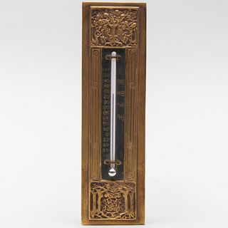 Tiffany Studios Brass Thermometer
