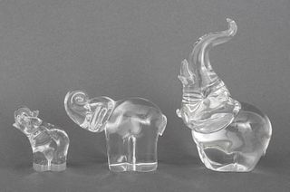 Steuben Glass Group of Animalier Sculptures, 3