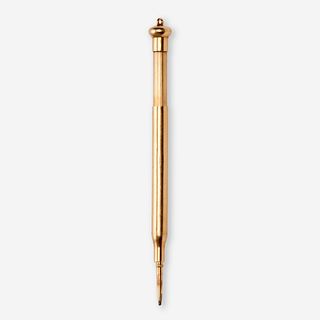  14k Gold Extendable Mechanical Pencil Pendant / Fob