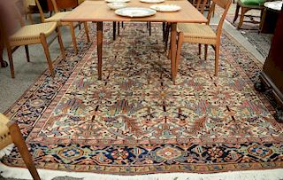 Heriz Oriental carpet. 
(refringed) 
8' x 11'
