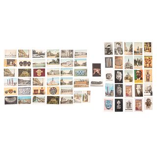 Colección de Postales. Vistas de México.  9. x 14 cm. Vistas de: Tipos mexicanos, calles, monumentos, personajes... Piezas: 64.