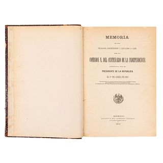 Landa y Escandón, Guillermo de. Memoria de los Trabajos Emprendidos y Llevados a Cabo por la Comisión N. del Centenario. México: 1910.