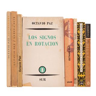 Colección de Obras de Octavio Paz. Cuadrivio, Los Signos en Rotación, Tiempo Nublado, Puertas al Campo... 1962 - 1969. Piezas: 8.