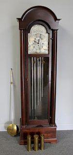 Antique Mahogany Tallcase Clock Signed B. Altman.