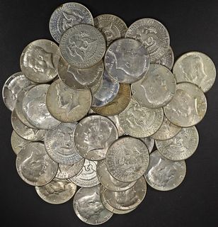 (40) MIXED DATE 40% SILVER KENNEDY HALF DOLLARS