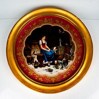 Antique Royal Vienna Gilded Framed Plaque