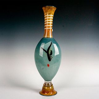 Art Glass Vase, Abstract Design